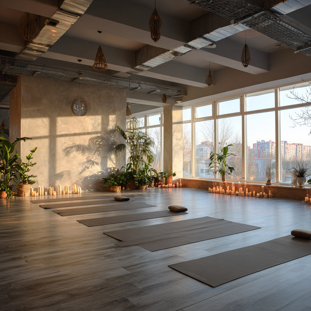 Йога студія з природним освітленням